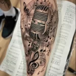 Татуировка про радио - Realistic tattoo sketch featuring a retro microphone aaadde ce aa badbb - 130224 tatufoto.com 192