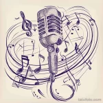 Татуировка про радио - Realistic tattoo sketch featuring a retro microphone aaadde ce aa badbb _1_2_3 - 130224 tatufoto.com 195
