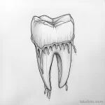 Татуировки с рисунком зуба или про стоматологию - TATTOO DRAWING of a tooth encased in ice symbolizing cbd ea fa ba adbafe _1_2_3 - 120224 tatufoto.com 116