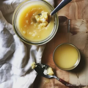 Фото ложки с медом и двух баночек с медом на деревянной поверхности. Идеально подходит для иллюстрации натуральных продуктов и здорового питания.