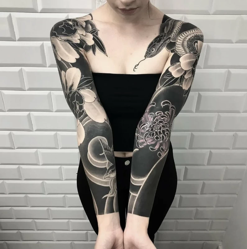 Блэкворк (Blackwork) тату 2 - 190824 tatufoto.com 17