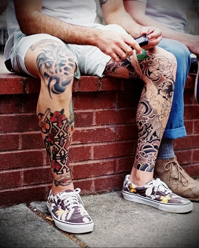 Голень и ступни тату 8 - 230824 tatufoto.com 07