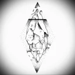 Пример рисунка татуировки с айсбергом - 210824 tatufoto.com 01
