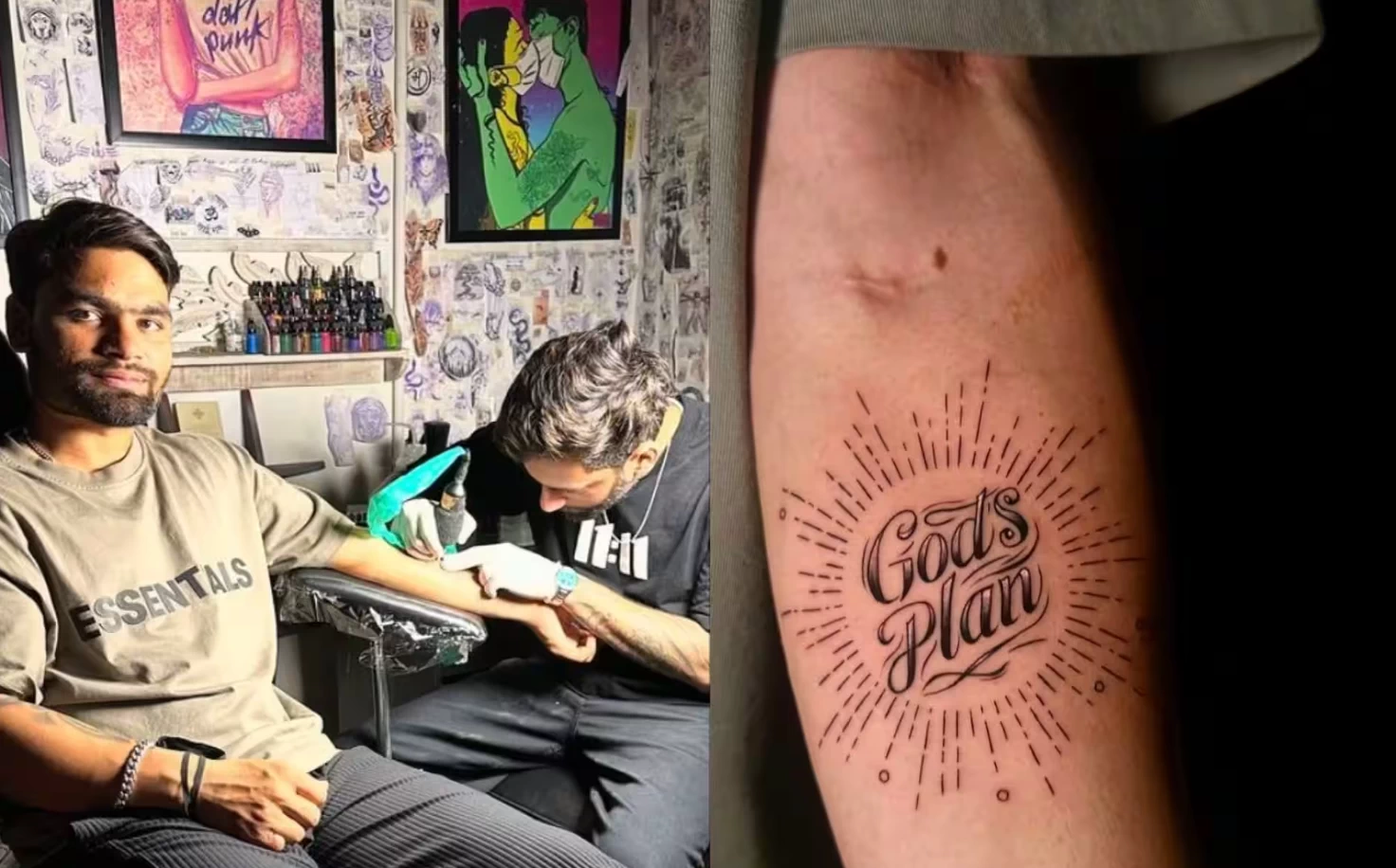 Ринку Сингх сделал татуировку Божий план после победы в финале IPL 2024 - tatufoto.com 2