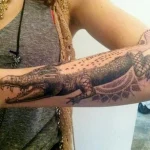 Фото пример рисунка тату с аллигатором - 090924 tatufoto.com 22