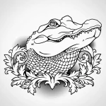 Фото пример рисунка тату с аллигатором - 090924 tatufoto.com 33