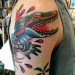 Фото пример рисунка тату с аллигатором - 090924 tatufoto.com 34