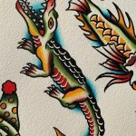 Фото пример рисунка тату с аллигатором - 090924 tatufoto.com 63