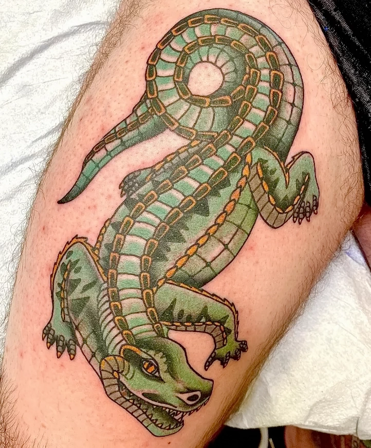 Фото пример рисунка тату с аллигатором - 090924 tatufoto.com 68
