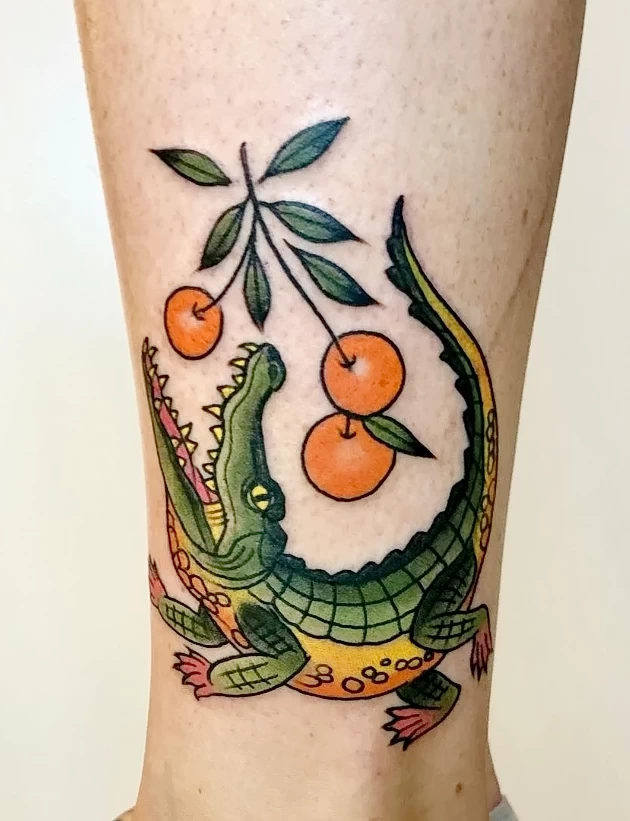 Фото пример рисунка тату с аллигатором - 090924 tatufoto.com 72