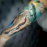 Фото пример рисунка тату с аллигатором - 090924 tatufoto.com 76