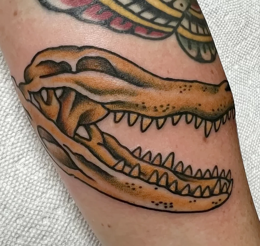 Фото пример рисунка тату с аллигатором - 090924 tatufoto.com 77