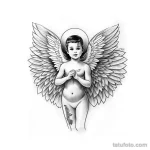 00012-redraw_tattoo_sketches_on_a_white_sheet_into_a_cartoonish_angel_baby_tattoo_sketch,_with_exaggerated_features,_playful_style,_bo_2862865522