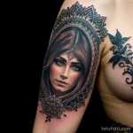 00033-Woman with intricate forearm tattoo, looking back, slight sadness in her eyes 1464492542 tatufoto.com 030 tatufoto.com 030