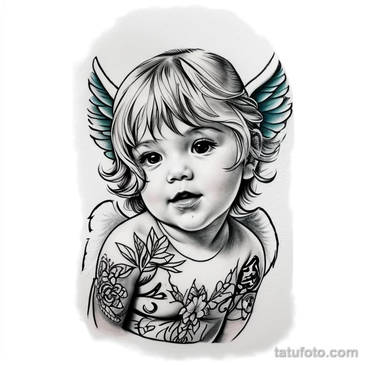 00090-redraw_tattoo_sketches_on_a_white_sheet_into_a_colorful_angel_baby_tattoo_sketch,_using_vibrant_colors_with_a_watercolor_effect,_1920317777