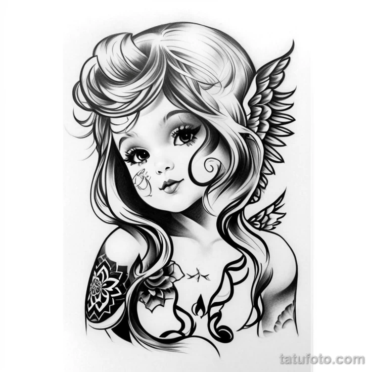 00103-redraw_tattoo_sketches_on_a_white_sheet_into_a_cartoonish_angel_baby_tattoo_sketch,_with_exaggerated_features,_playful_style,_bo_1920317790