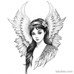 00112-redraw_tattoo_sketches_on_a_white_sheet_into_an_abstract_angel_baby_tattoo_sketch,_with_sharp_angles,_geometric_patterns,_and_mi_1376554836