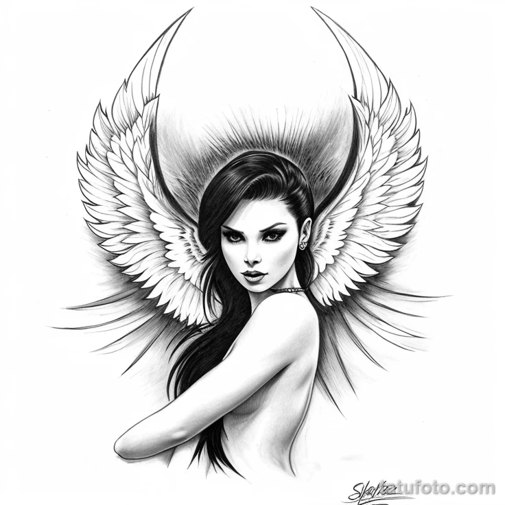 00114-redraw_tattoo_sketches_on_a_white_sheet_into_a_fierce_angel_baby_tattoo_sketch,_with_sharp,_aggressive_lines,_dark_black_ink,_st_1376554838