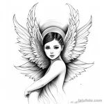00115-redraw_tattoo_sketches_on_a_white_sheet_into_a_surreal_angel_baby_tattoo_sketch,_with_fluid_lines,_abstract_shapes,_dreamlike_at_1376554839