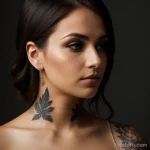 00121-Beautiful woman with shoulder tattoo, pensive look, neutral background 1464492632 tatufoto.com 093 tatufoto.com 093