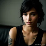 00152-Beautiful girl with dragon tattoo, feeling alone, friends nearby 1464492666 tatufoto.com 112 tatufoto.com 112