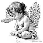 00200-redraw_tattoo_sketches_on_a_white_sheet_into_a_colorful_angel_baby_tattoo_sketch,_using_vibrant_colors_with_a_watercolor_effect,_1920317663