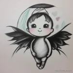 00243-draw_the_angel_baby_as_a_soft_pastel_chalk_drawing,_with_blurred_edges,_gentle_color_transitions,_and_a_light,_airy_feel_on_a_wh_1299457126