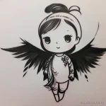 00279-redraw_tattoo_sketches_on_a_white_sheet_into_a_colorful_angel_baby_tattoo_sketch,_using_vibrant_colors_with_a_watercolor_effect,_1299457162