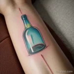 A tattoo of an empty glass bottle tatufoto.com 110