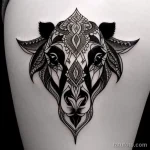 Camel tattoo concept in dotwork style tatufoto.com 031