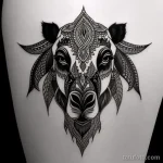 Camel tattoo concept in dotwork style tatufoto.com 032