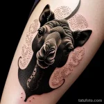 Camel tattoo in pointillism style tatufoto.com 046