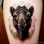 Camel tattoo in pointillism style tatufoto.com 050