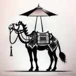 Camel tattoo sketch in Japanese irezumi style tatufoto.com 063