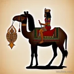 Camel tattoo sketch inspired by ancient Egyptian art tatufoto.com 064