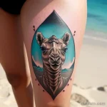 Camel tattoo with surreal elements tatufoto.com 071
