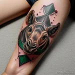 Comic book style camel tattoo tatufoto.com 074