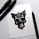 Dark gothic camel tattoo design tatufoto.com 096