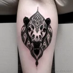 Dotwork camel tattoo tatufoto.com 108