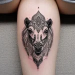 Dotwork camel tattoo tatufoto.com 111