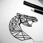 Geometric camel tattoo design tatufoto.com 129