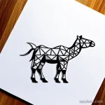 Geometric camel tattoo design tatufoto.com 130