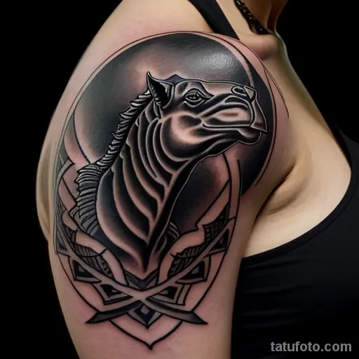Gothic camel tattoo tatufoto.com 134