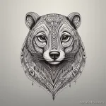 Modern tribal badger tattoo, mixing traditional motifs with contemporary design. tatufoto.com 03 10 24 10 20_92