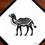 Neo traditional camel tattoo sketch tatufoto.com 149