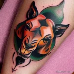 Neo traditional camel tattoo tatufoto.com 143