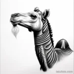Pencil sketch of a camel tattoo tatufoto.com 158