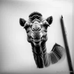 Pencil sketch of a camel tattoo tatufoto.com 159