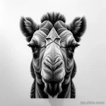 Pencil sketch of a camel tattoo tatufoto.com 160