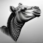 Pencil sketch of a camel tattoo tatufoto.com 161